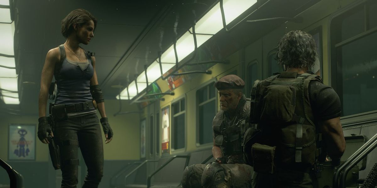 Jill in the subway from the Resident Evil 3 remake.