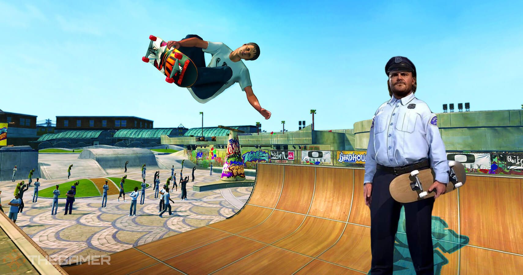 You have to see this video of Jack Black yelling at skaters to DO