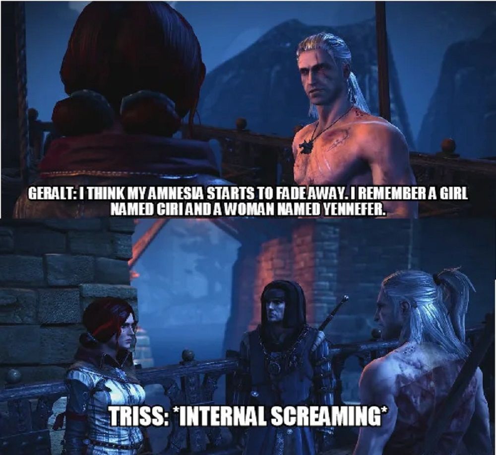 Triss screams meme