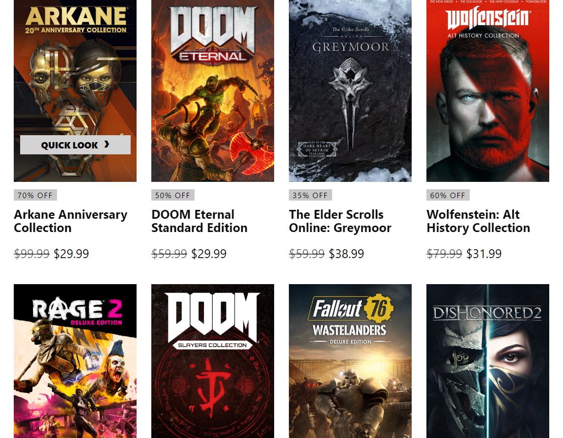 Xbox bethesda sale discount