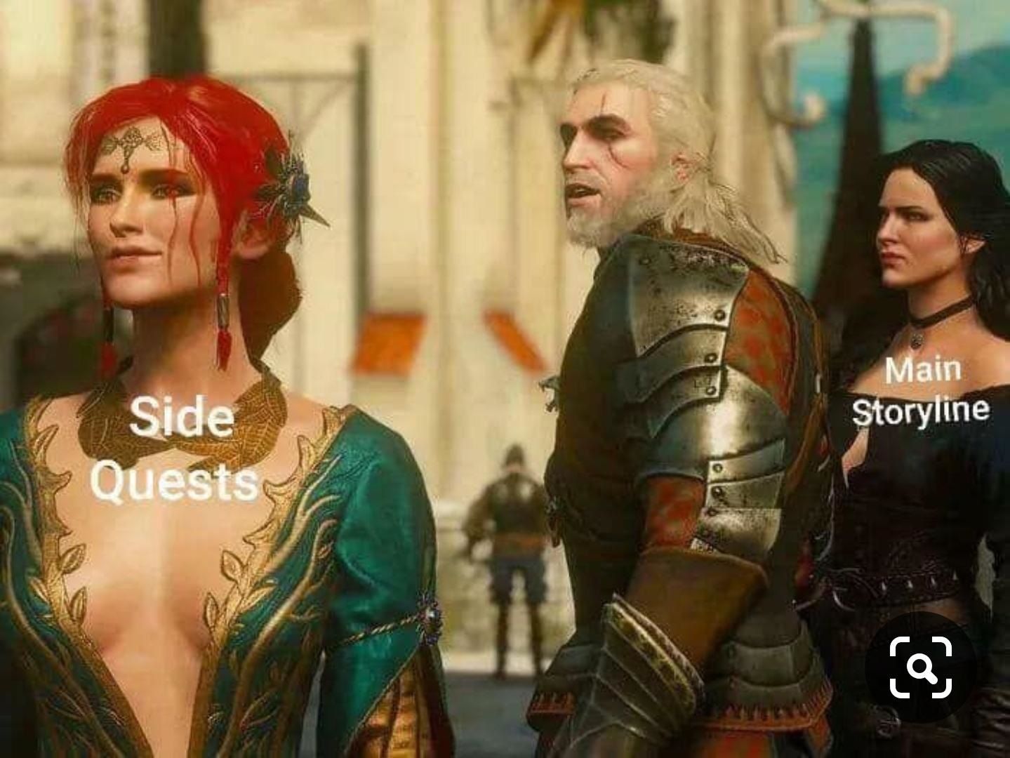 Yennefer Geralt and Triss meme