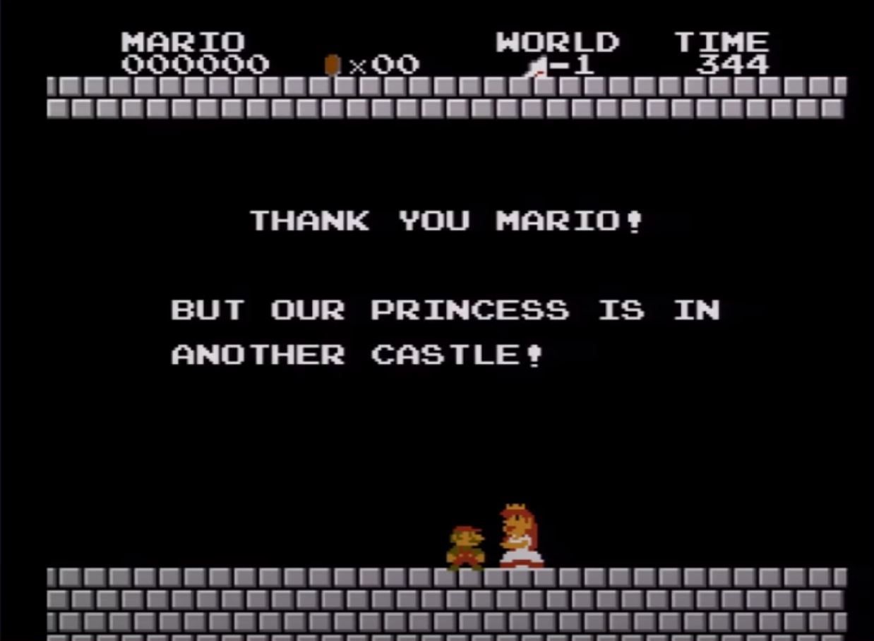 Super Mario Bros World 54-1 End Screen