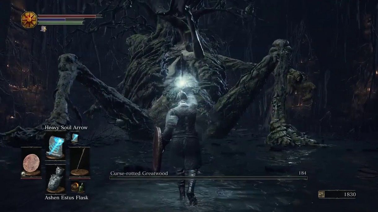 Dark Souls 3's Curse-Rotted Greatwood boss