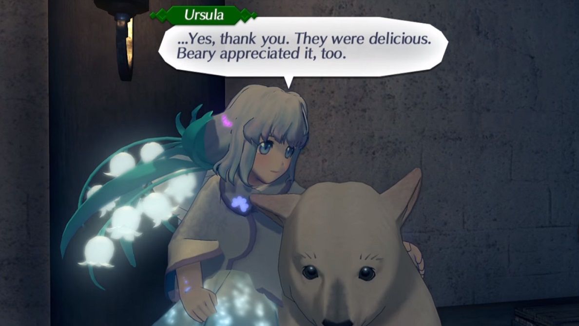Ursula and Beary in a scene from Xenoblade Chronicles 2