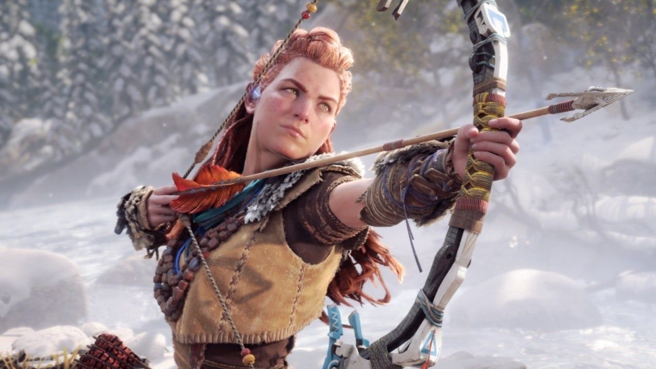 Aloy Shooting Arrow in Horizon Horbidden West