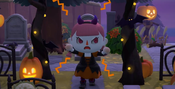 An image of spooky new content from Animal Crossing: New Horizons' Fall update