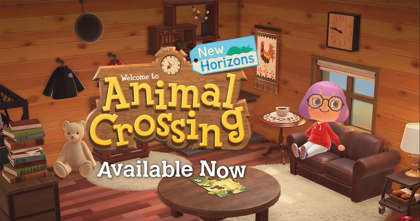 Screenshot of promotional video for Animal Crossings New Horizons