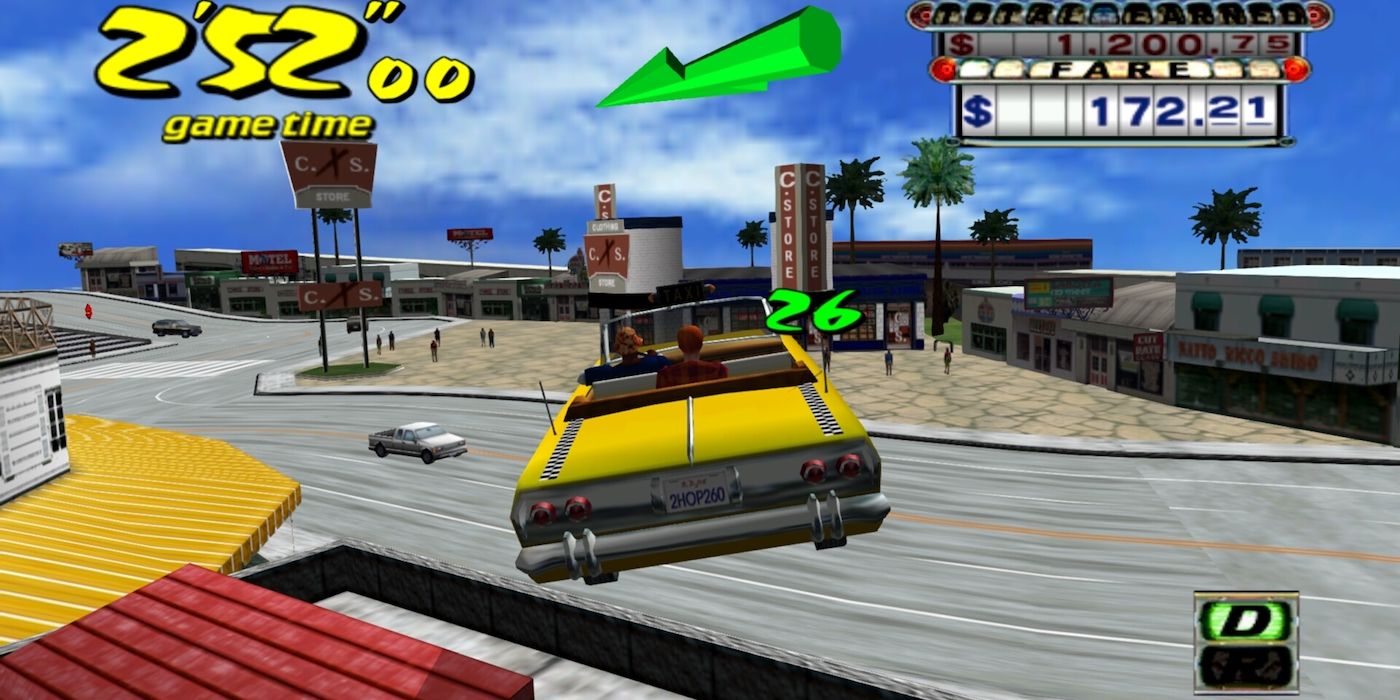 Crazy Taxi gameplay big jump