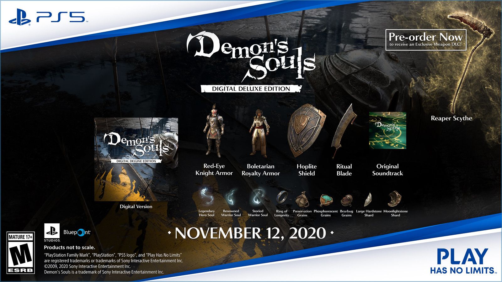 Demon's Souls Digital Deluxe Edition DLC Included Armor Set