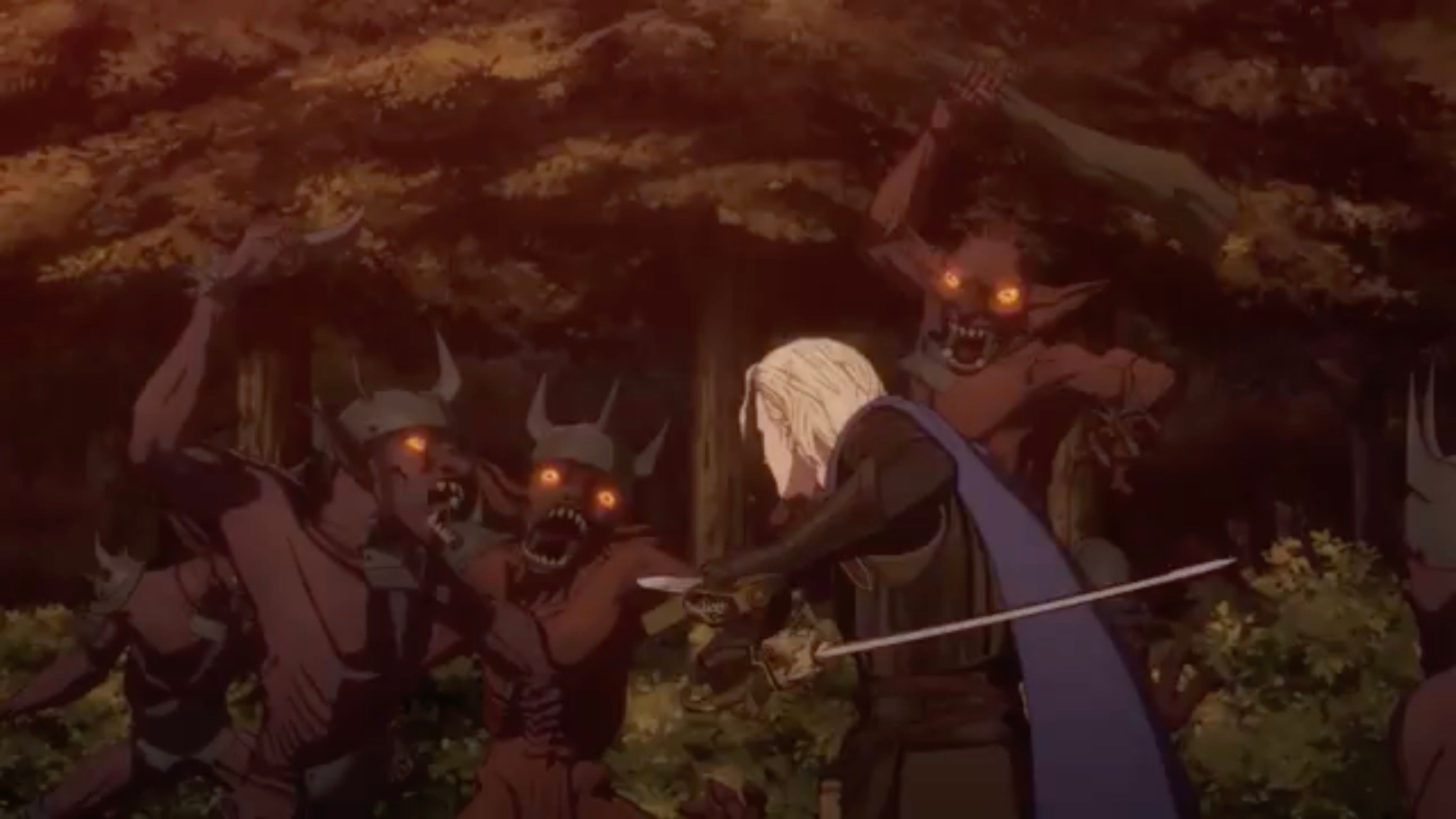 A screenshot from the Dragon's Dogma's anime