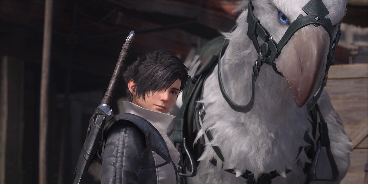 Gameplay screenshots from the Final Fantasy 16 reveal trailer.