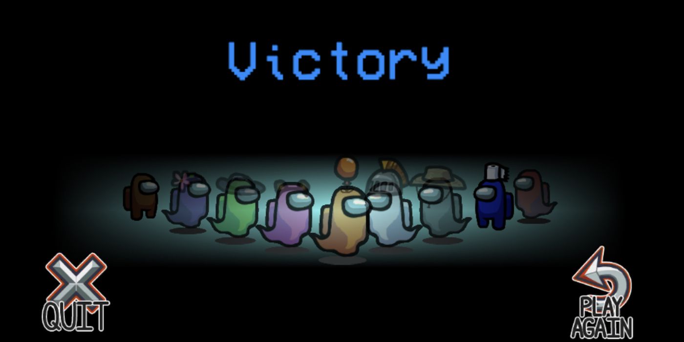Among Us Victory Screen With 90% Ghosts