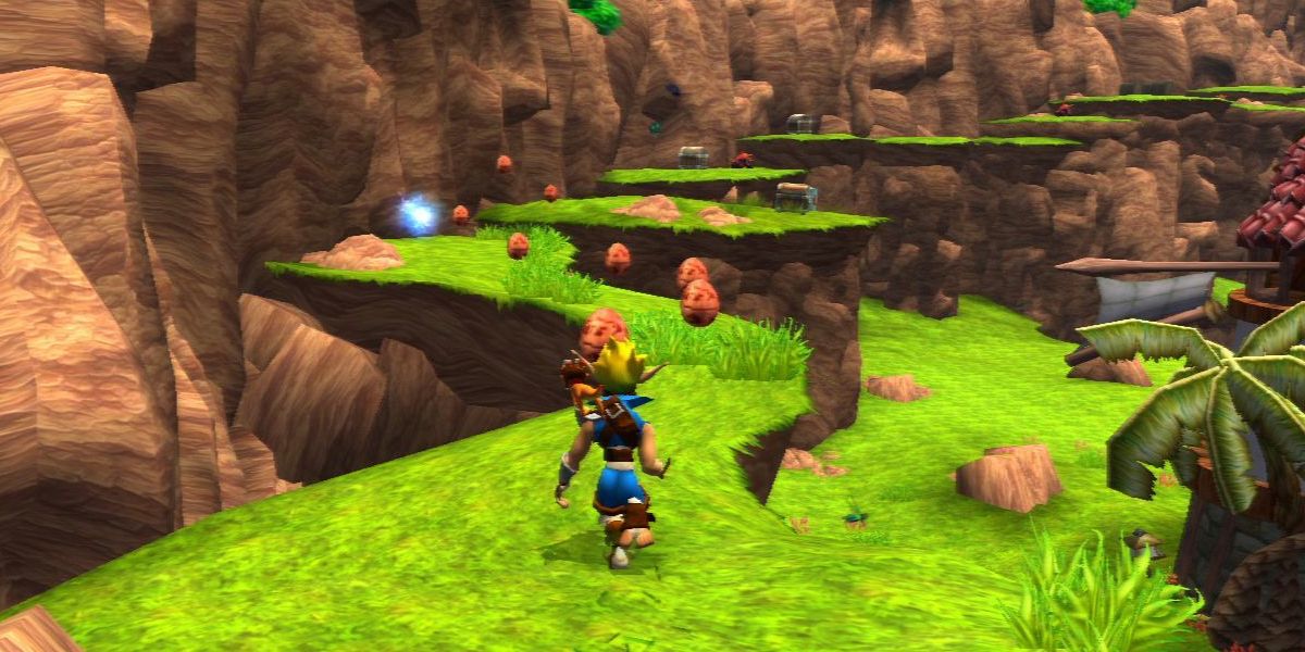 Jak collecting orbs in The Precursor Legacy