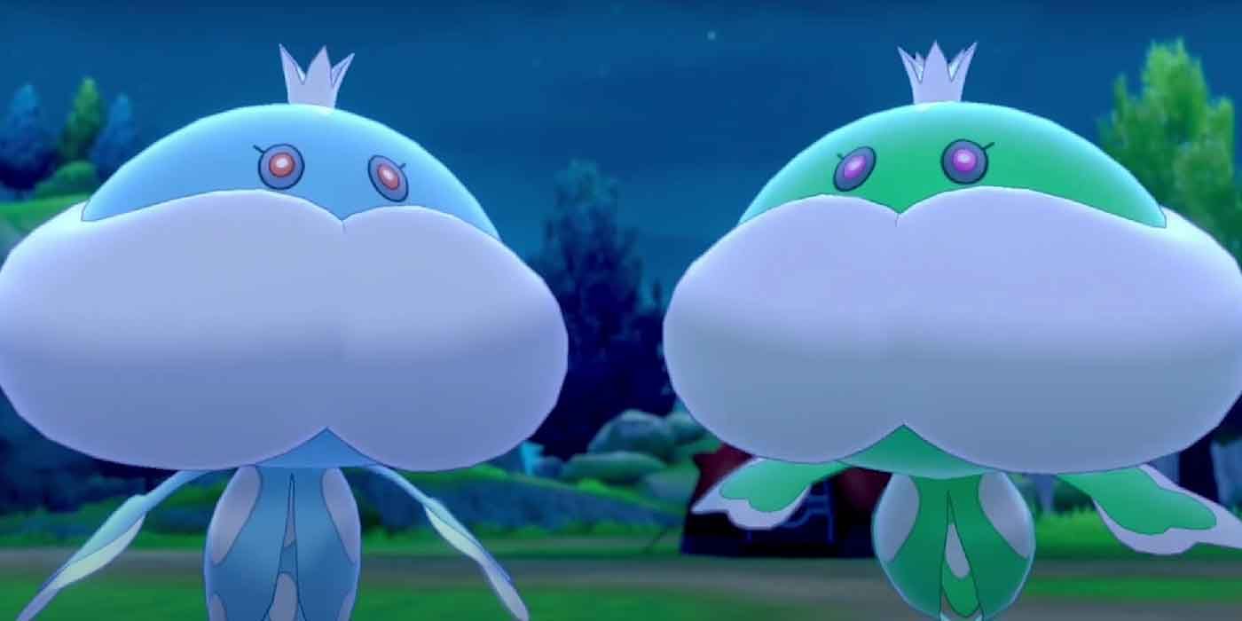 A Jellicent ans Shiny Jellicent in Pokemon Sword and Shield