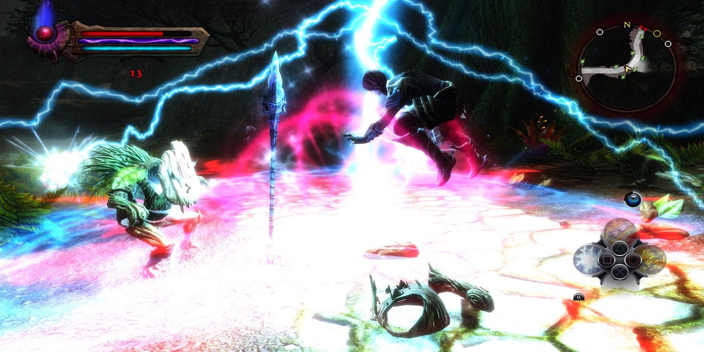 This is a screenshot of the player in combat from Kingdoms of Amalur-Re-Reckoning.
