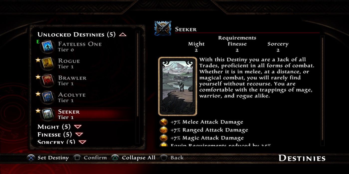 This is a in game menu screenshot from Kingdoms of Amalur-Re-Reckoning.