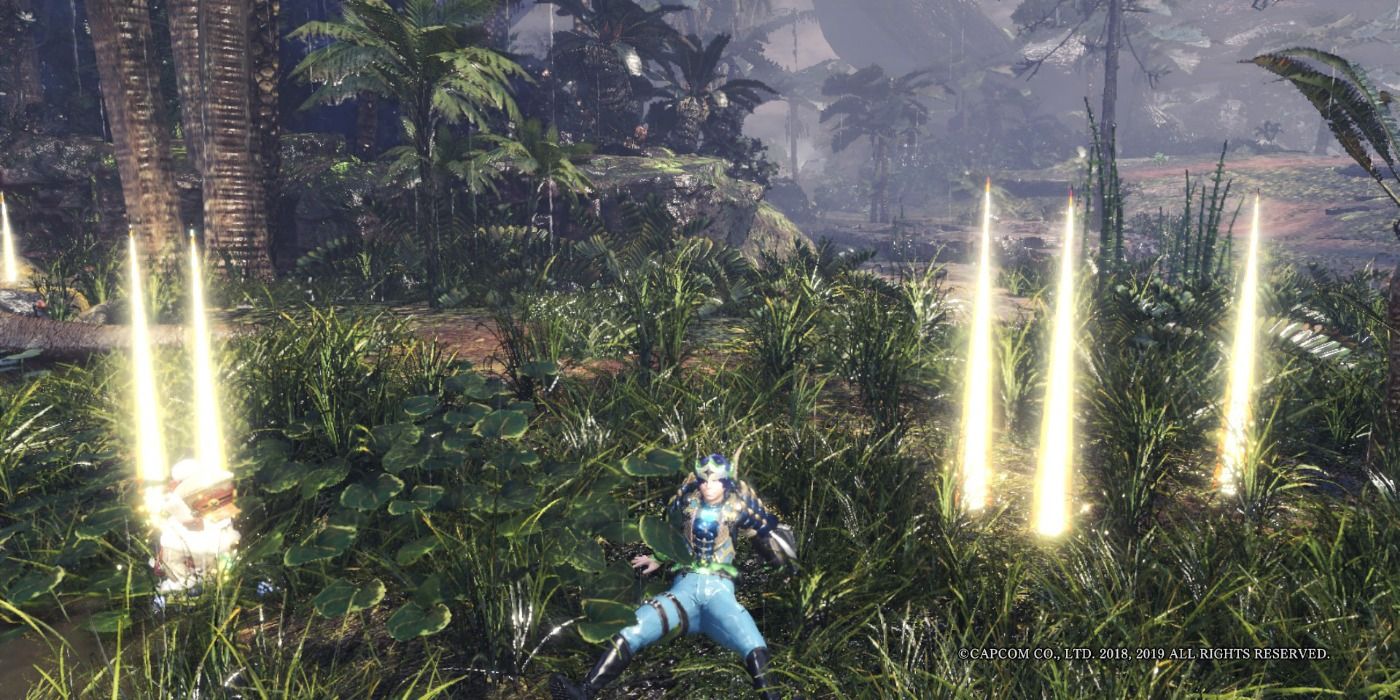 Souvenir's Light Pillar mod in Monster Hunter World
