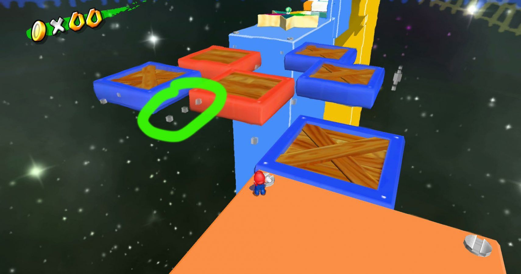 Super Mario 3D All-Stars - Super Mario Sunshine area accidentally shows  cubes used for debugging