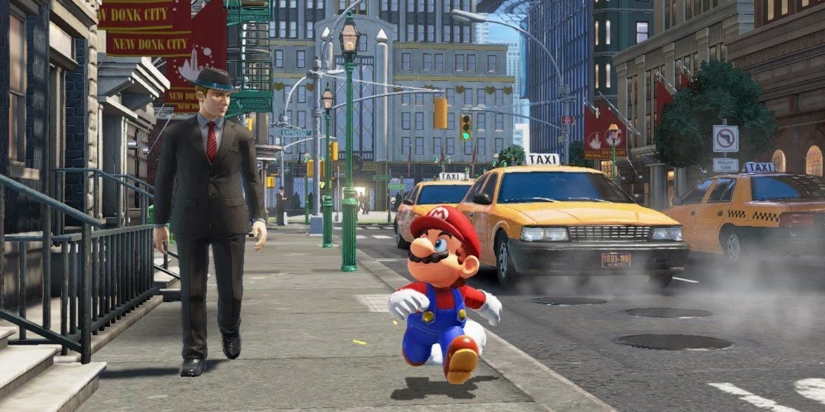 Mario Odyssey New Donk City running