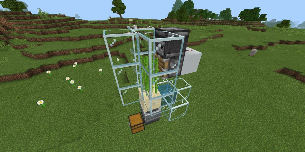 Minecraft sugar cane farm screenshot