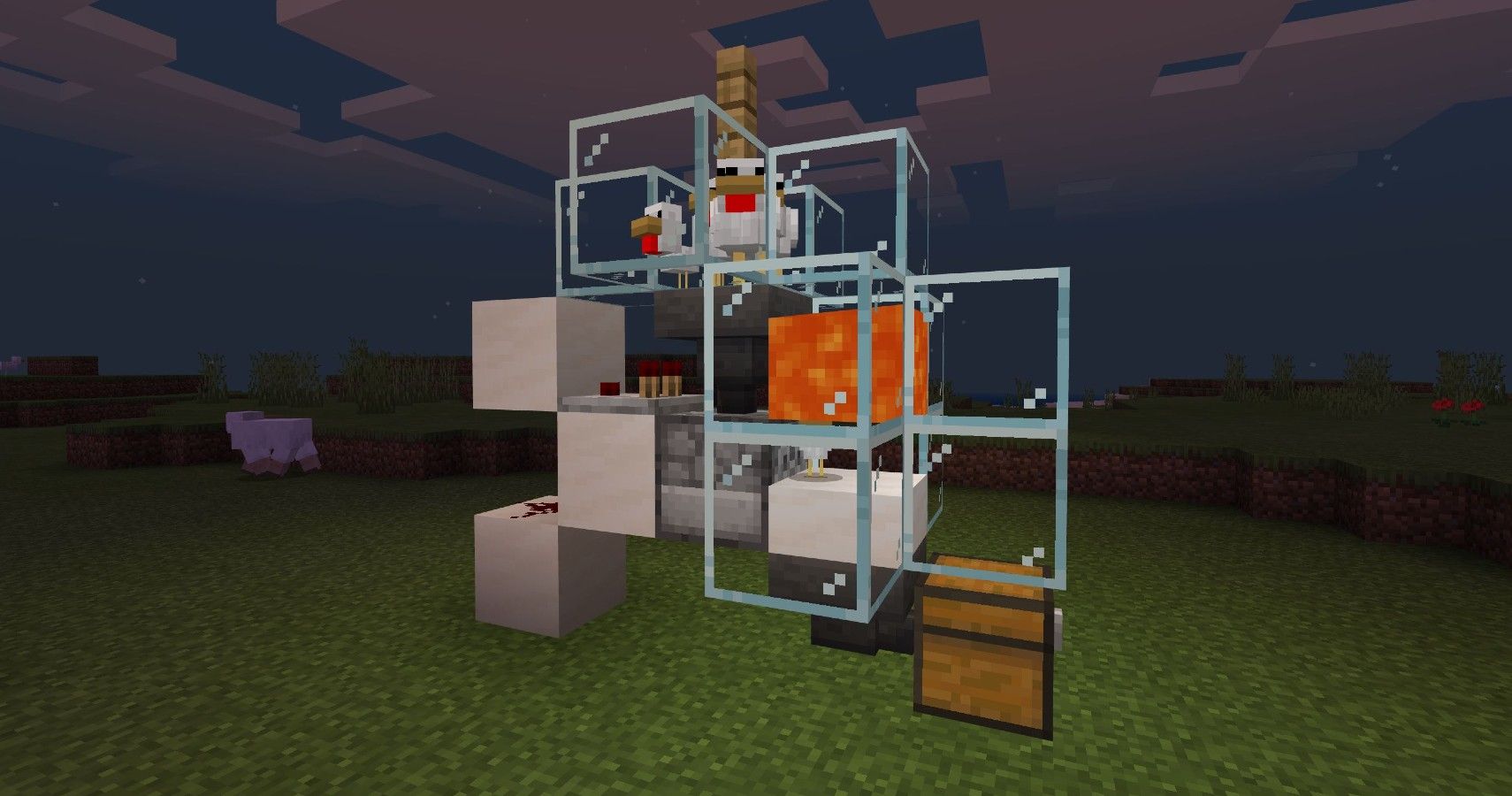 Minecraft Cooked Chicken Farm Screenshot