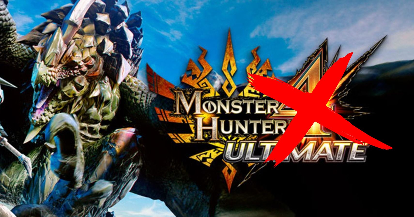 Monster Hunter 4 Ultimate Crossed Logo Cover
