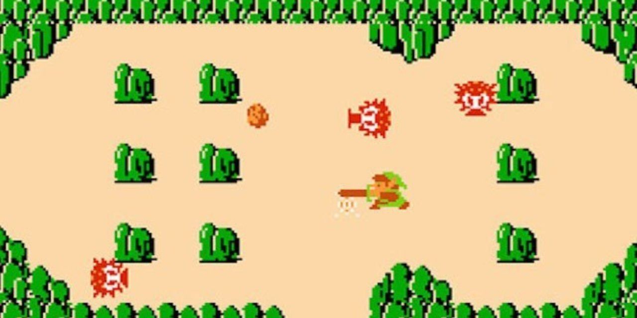 NES Original Legend Of Zelda Link Sword Slash