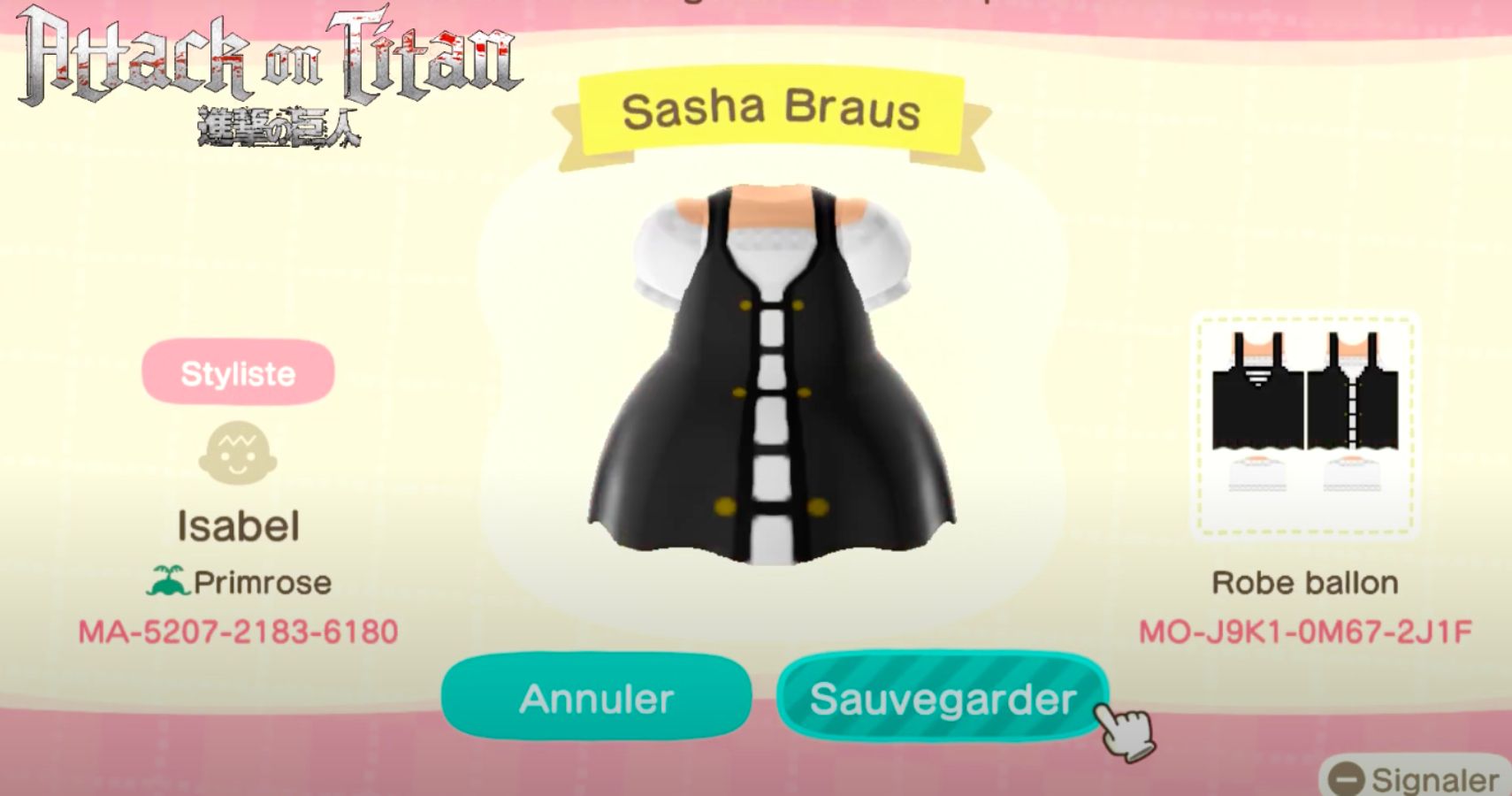 Animal Crossing: New Horizons - Codes For Attack On Titan Outfits - Animal Crossing New Horizons Attack On Titan