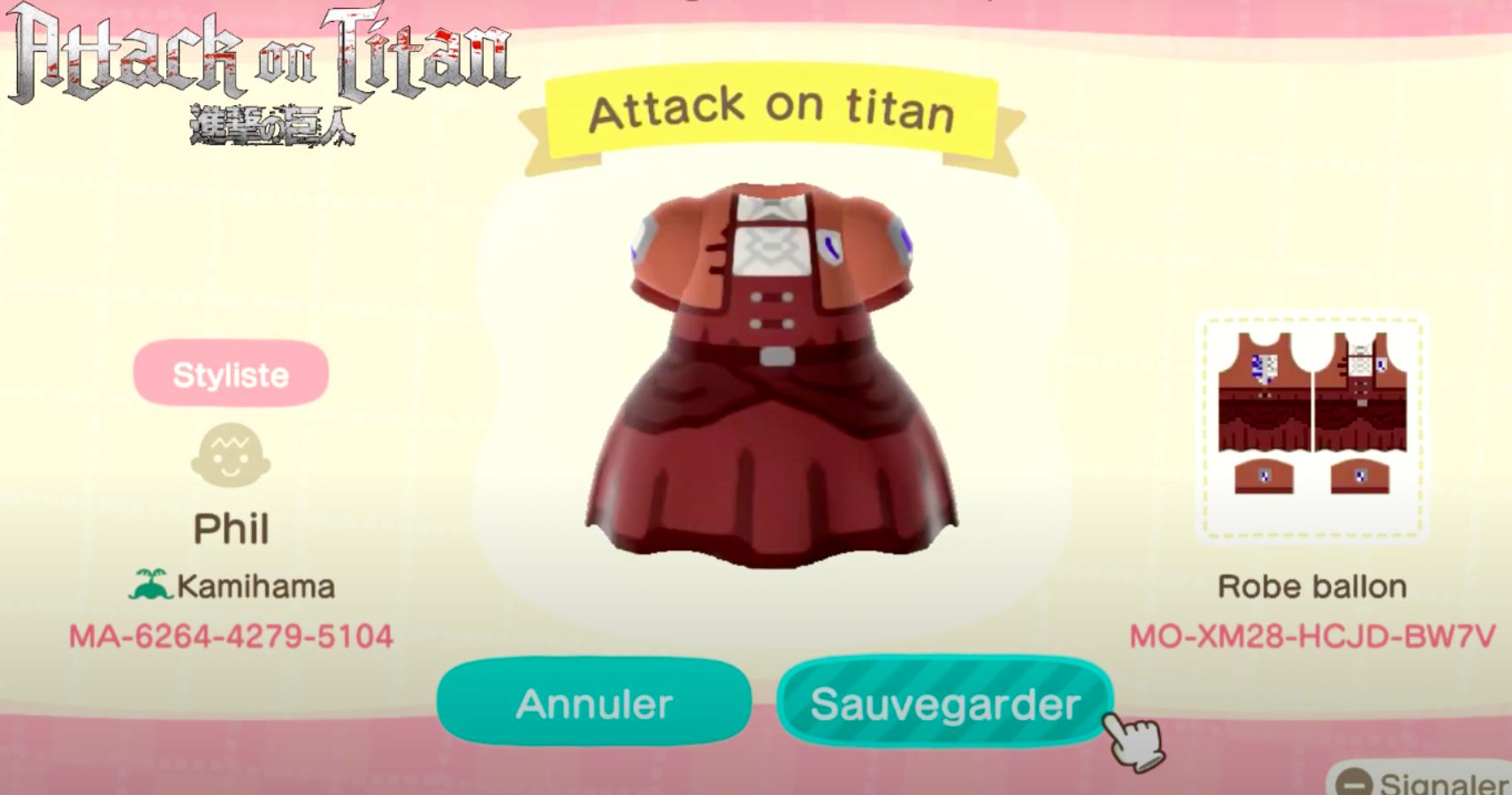 Animal Crossing: New Horizons - Codes For Attack On Titan Outfits - Animal Crossing New Horizons Attack On Titan