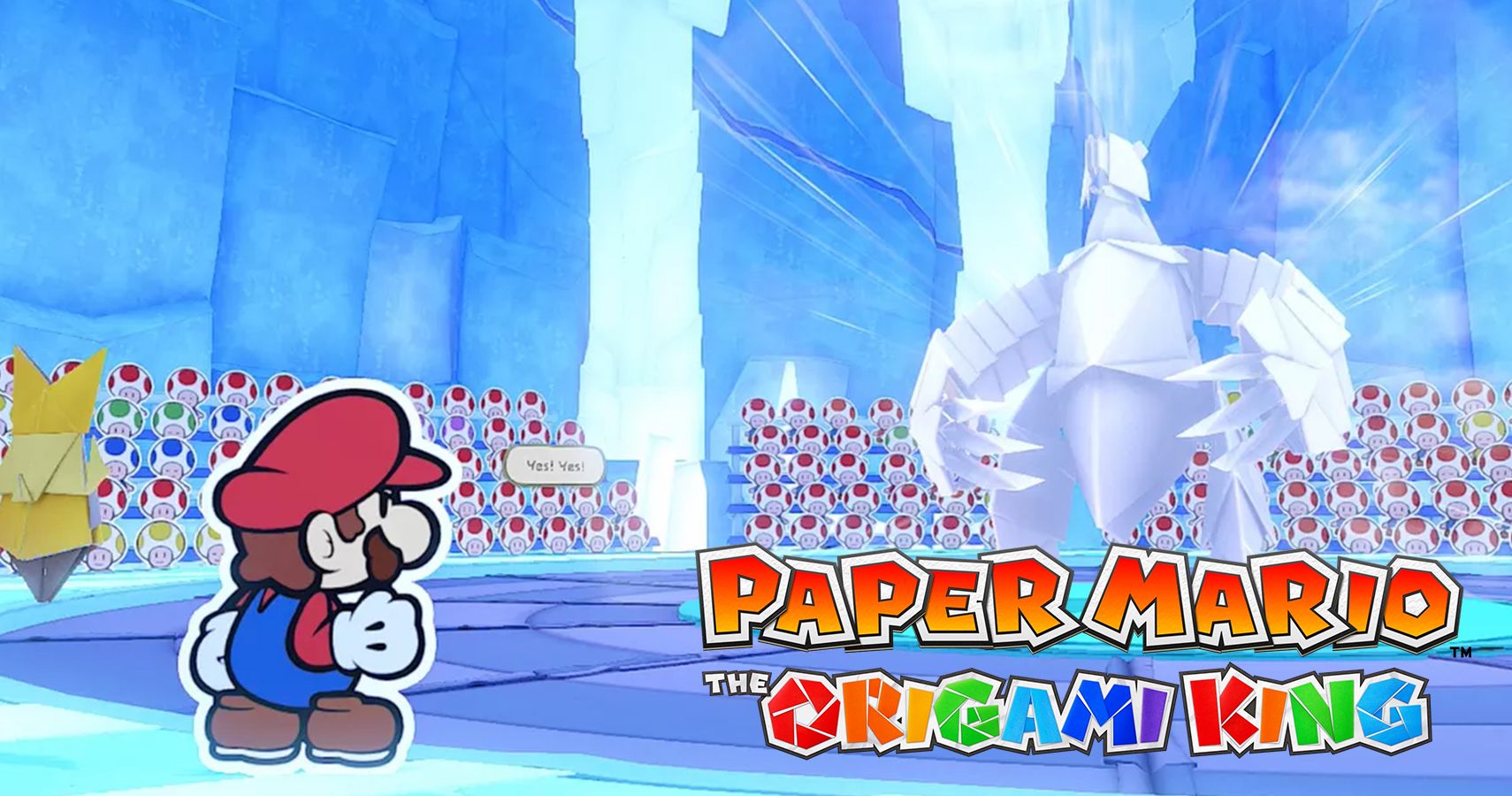 Paper Mario The Origami King Ice stage boss fight