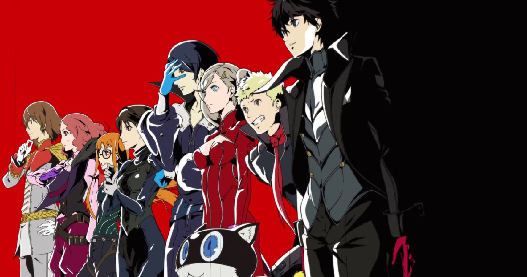 Persona 5 characters standing side by side