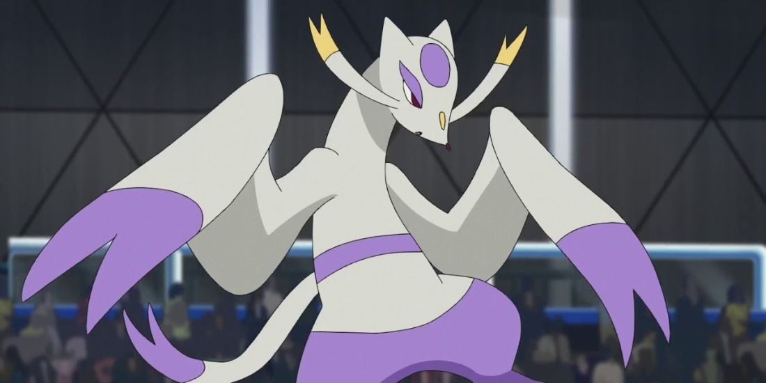 Mienshao entering battle in the Pokémon Anime