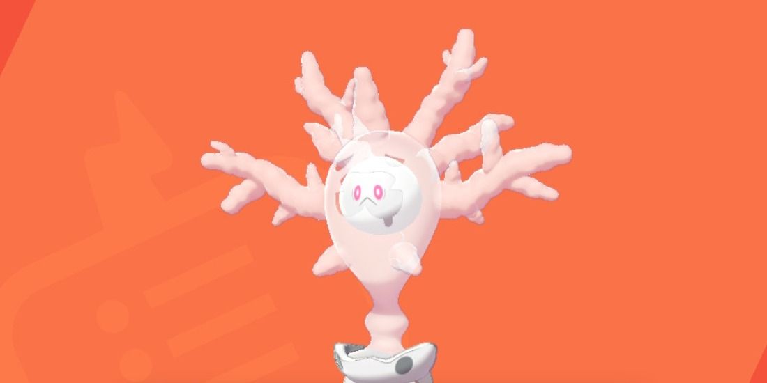 Cursola from the Pokémon Sword & Shield Pokédex