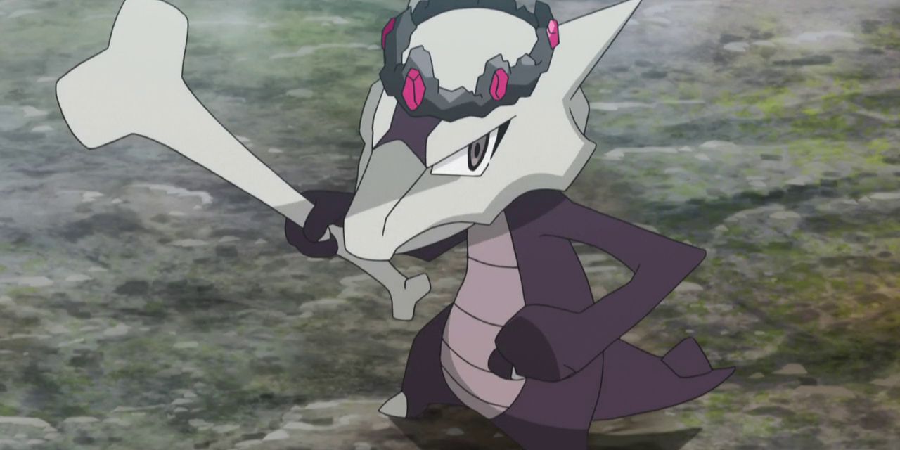 Pokemon Anime New Marowak Type With Crown