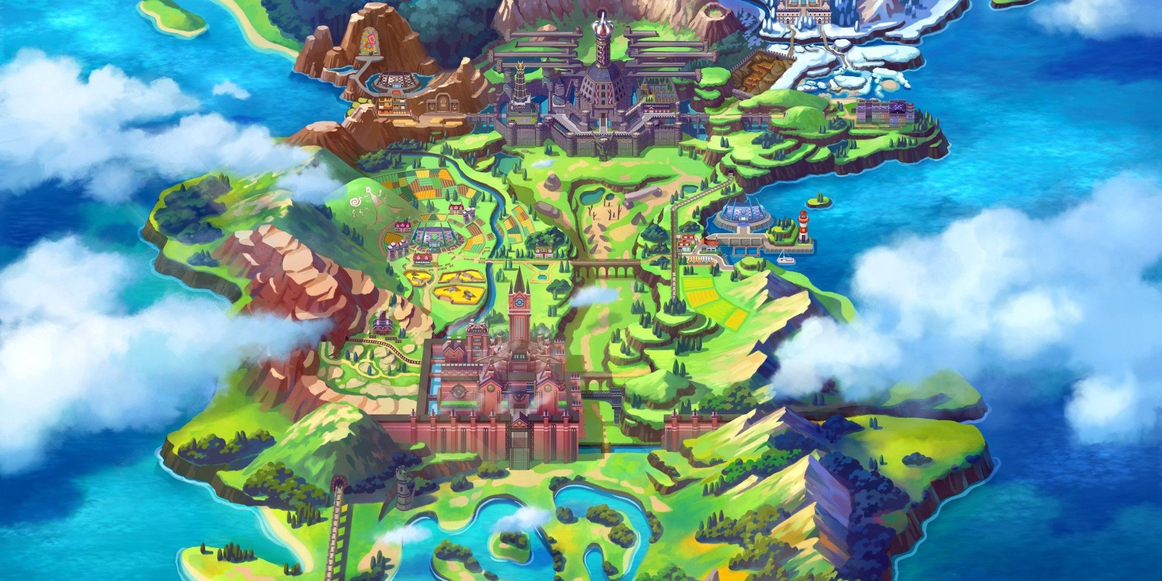 Pokemon Sword And Shield Galar Region Map