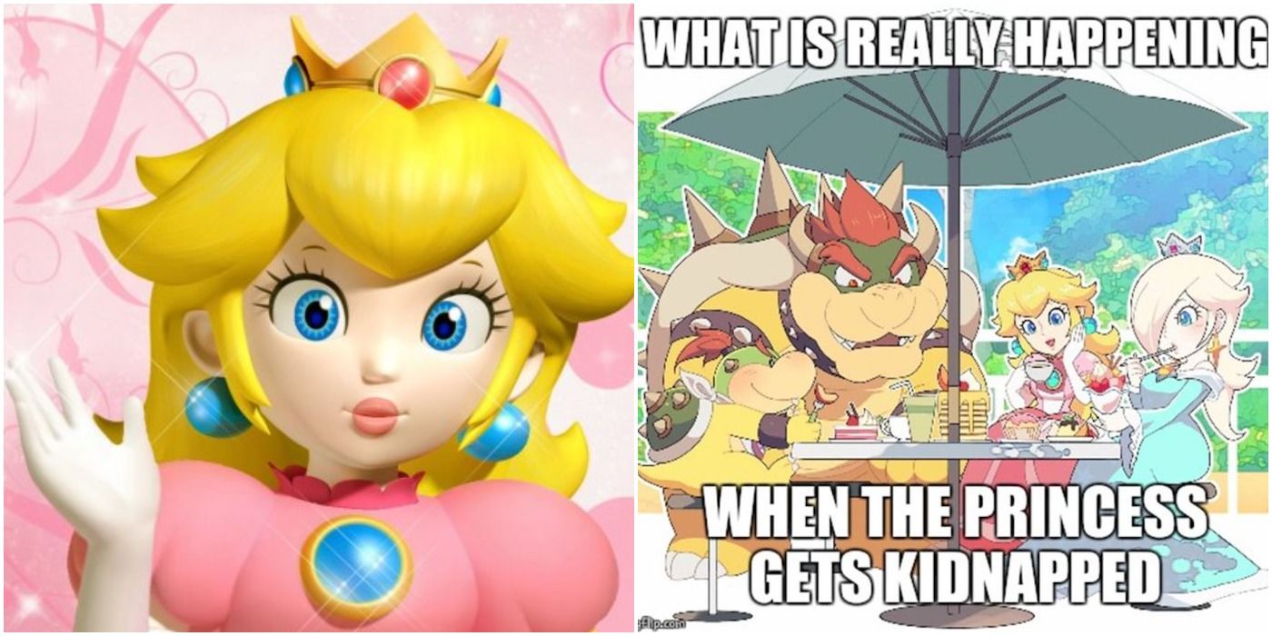 Princess Peach And Mario.