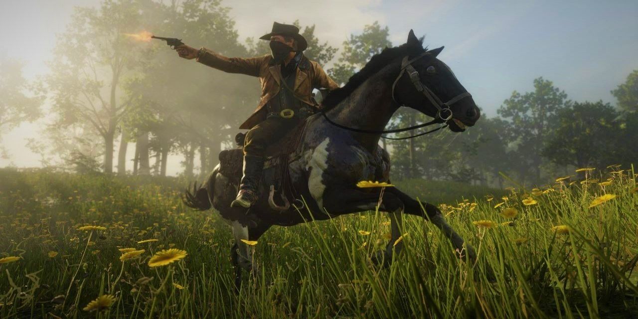 Red Dead Redemption 2 Horse Shooting Field
