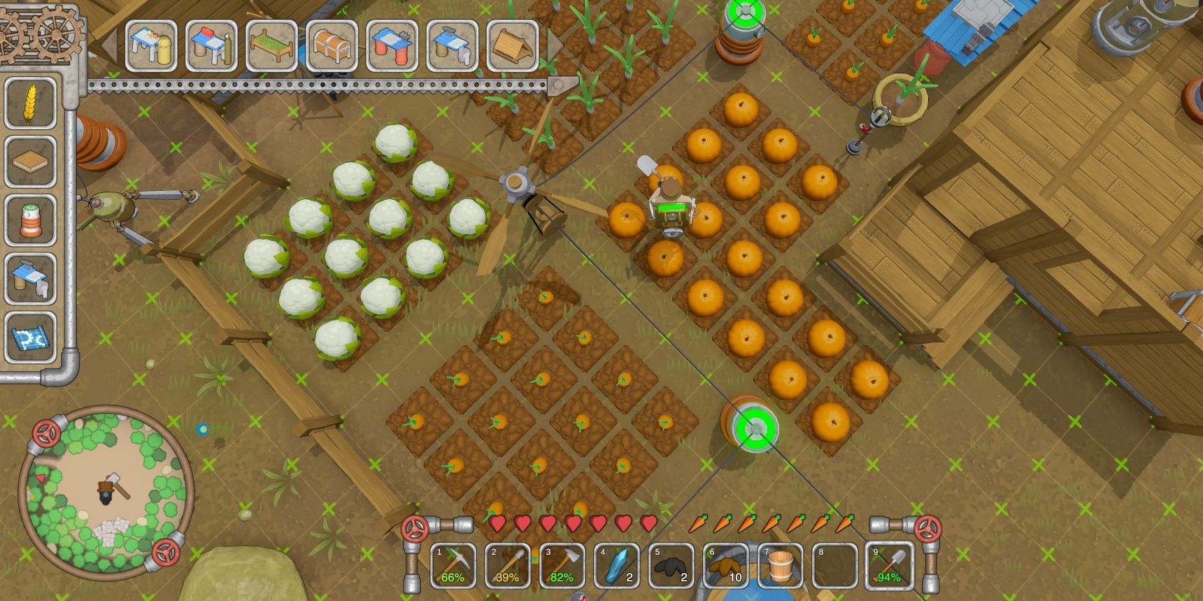 Scrapnaut gameplay, a farm land