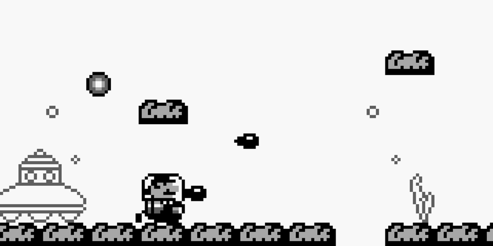 Super Mario Land gameplay with Mario in a space rover