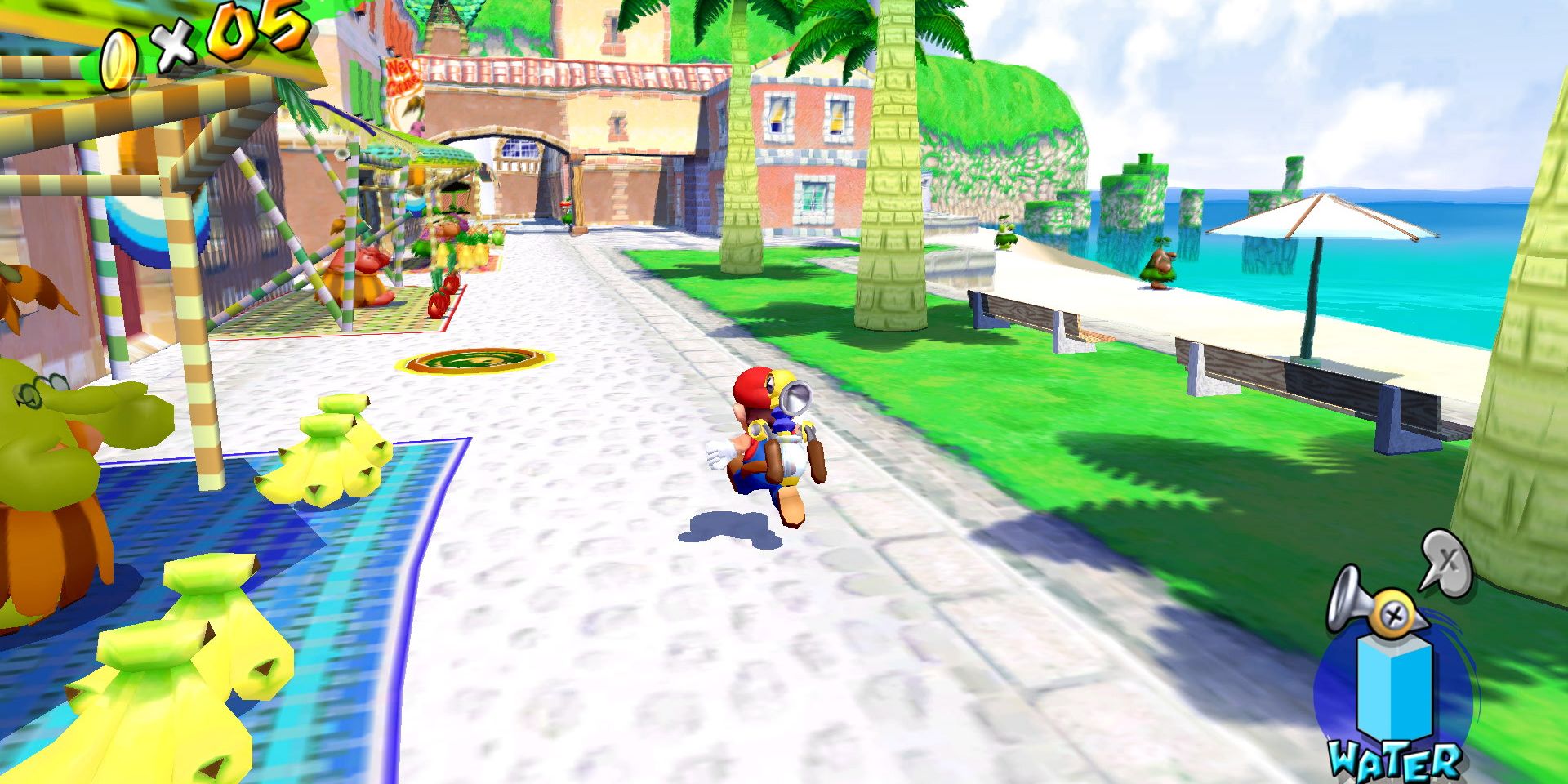 Nintendo Super Mario Sunshine Mario Running In Delfino