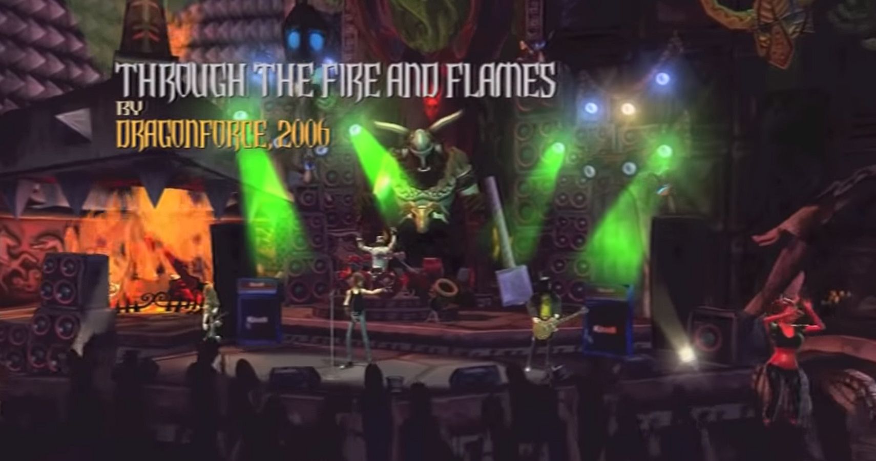 Through the fire and flames guitar hero