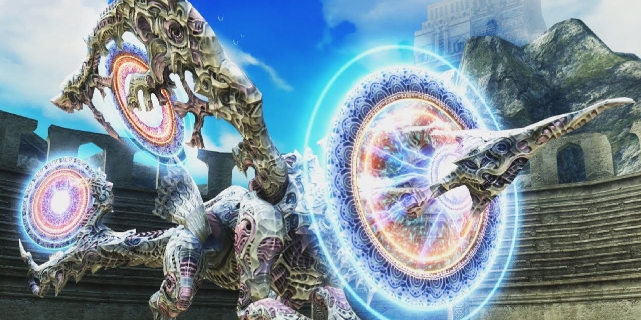 Yiazmat boss fight in battle in Final Fantasy 