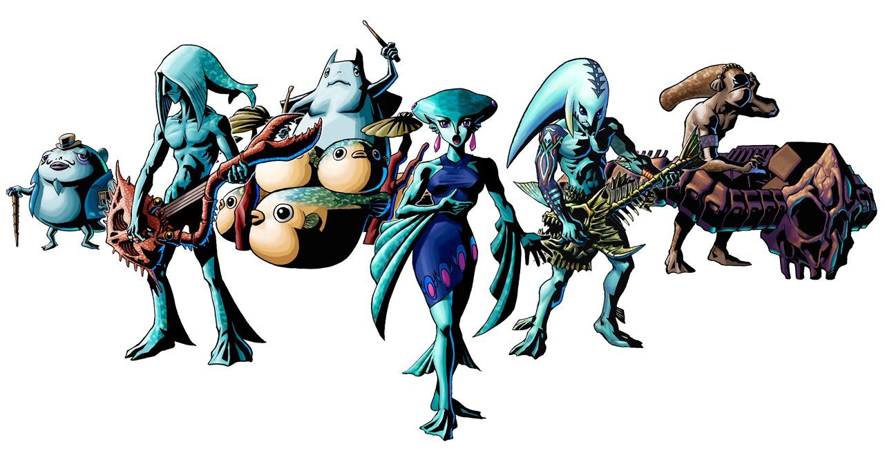 Mikau, the provider of the Zora Mask in Majora's Mask, with his Zora band.