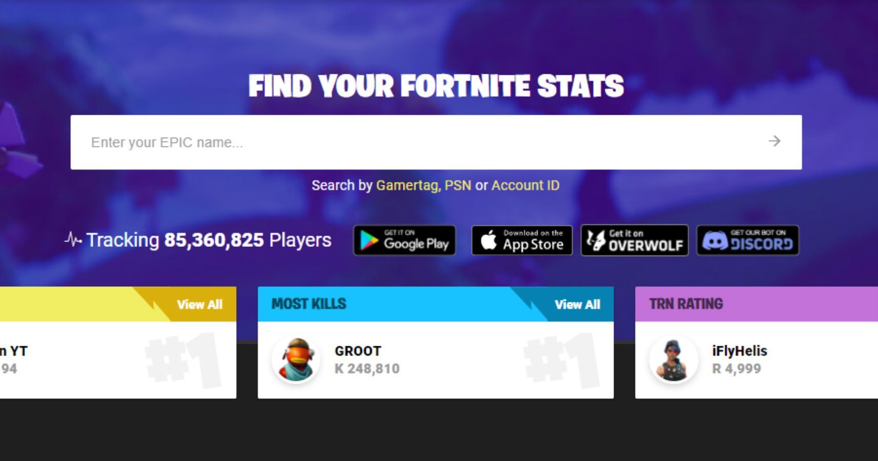 Fortnite tracker почему не находит