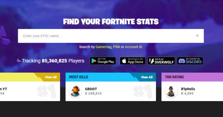Fortnite Tracker Get Detailed Stats For Your Profiles