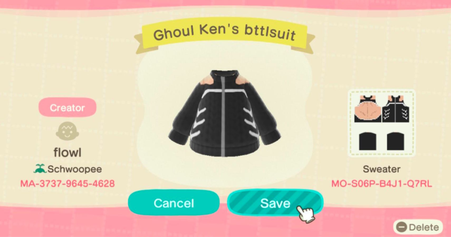 tokyo ghoul animal crossing