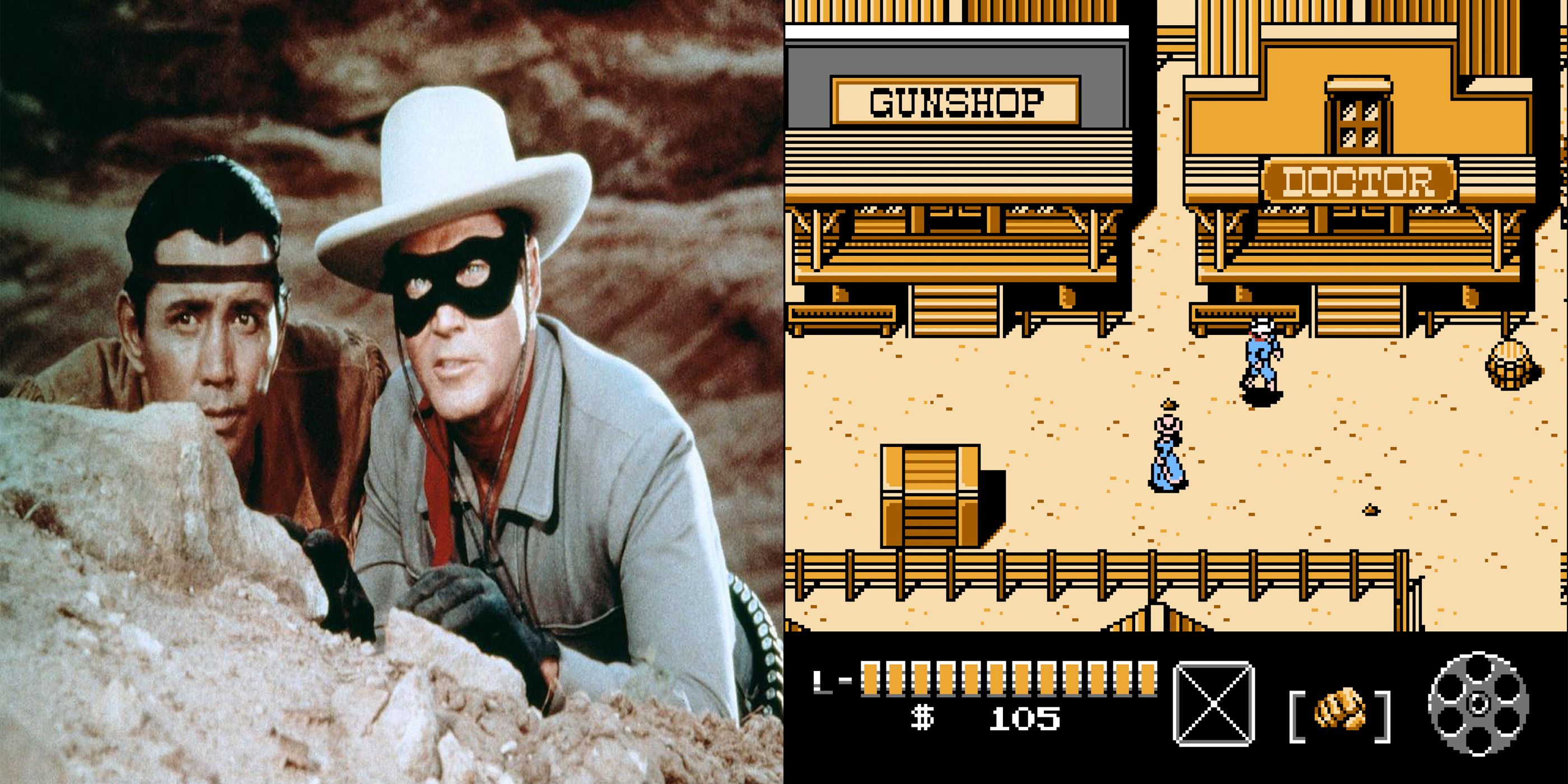 The Lone Ranger and Tonto in Konami's Lone Ranger for NES