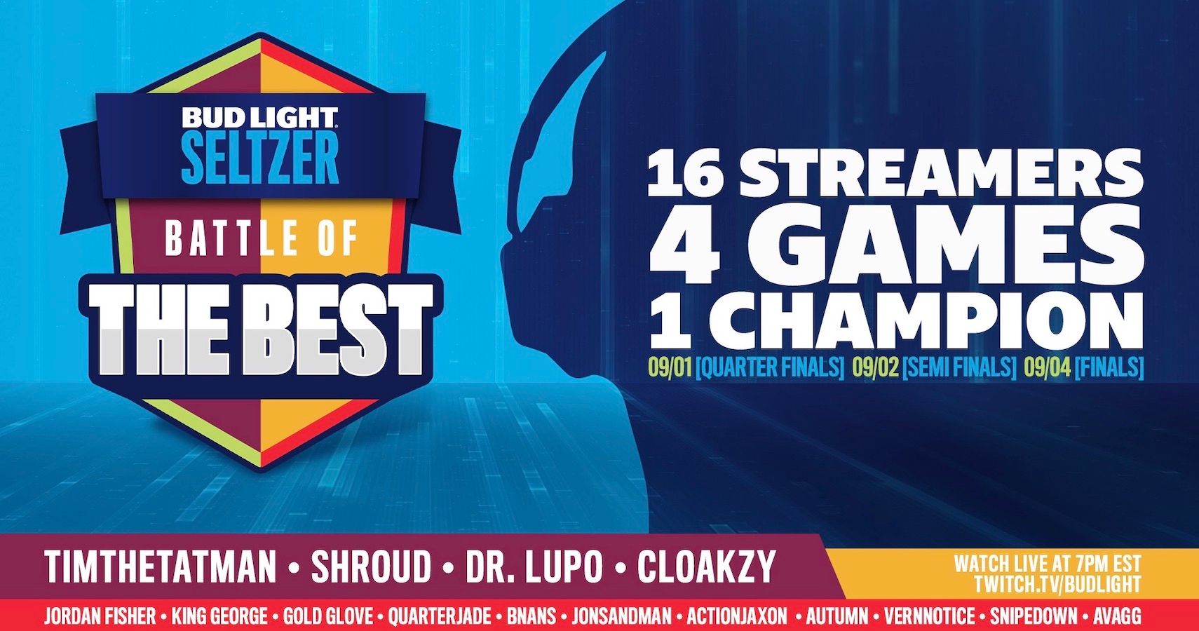 Måge En trofast gå ind Bud Light Launches Battle Of The Best Esports Channel On Twitch