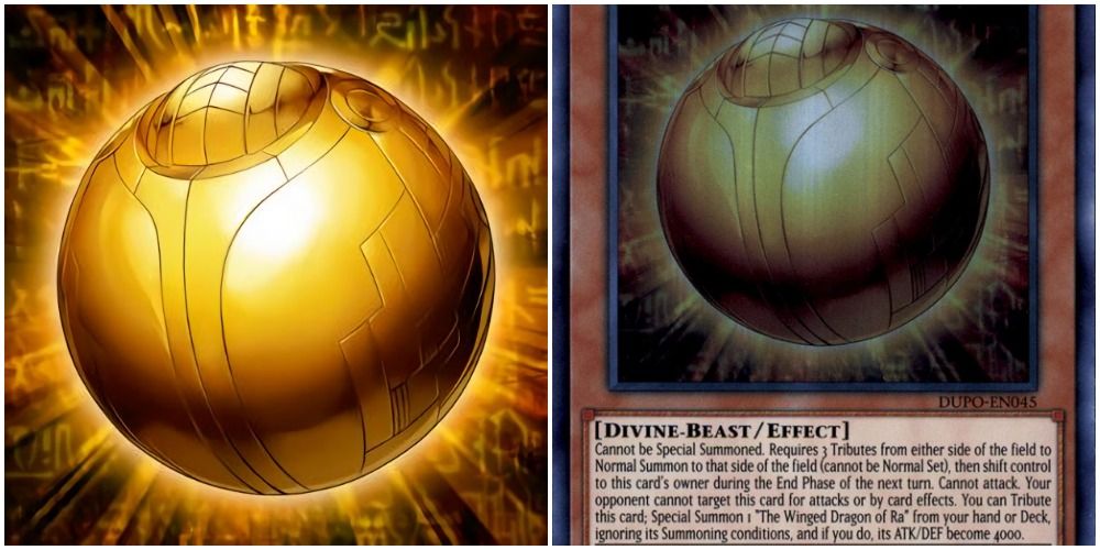 winged dragon of ra sphere mode art and text
