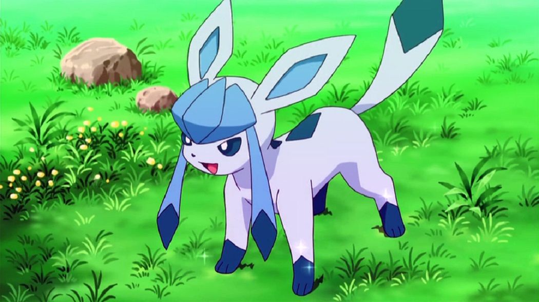 The Pokémon Glaceon in the anime